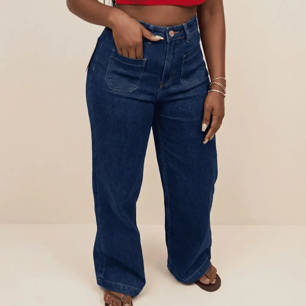 Calça Jeans Wide Leg