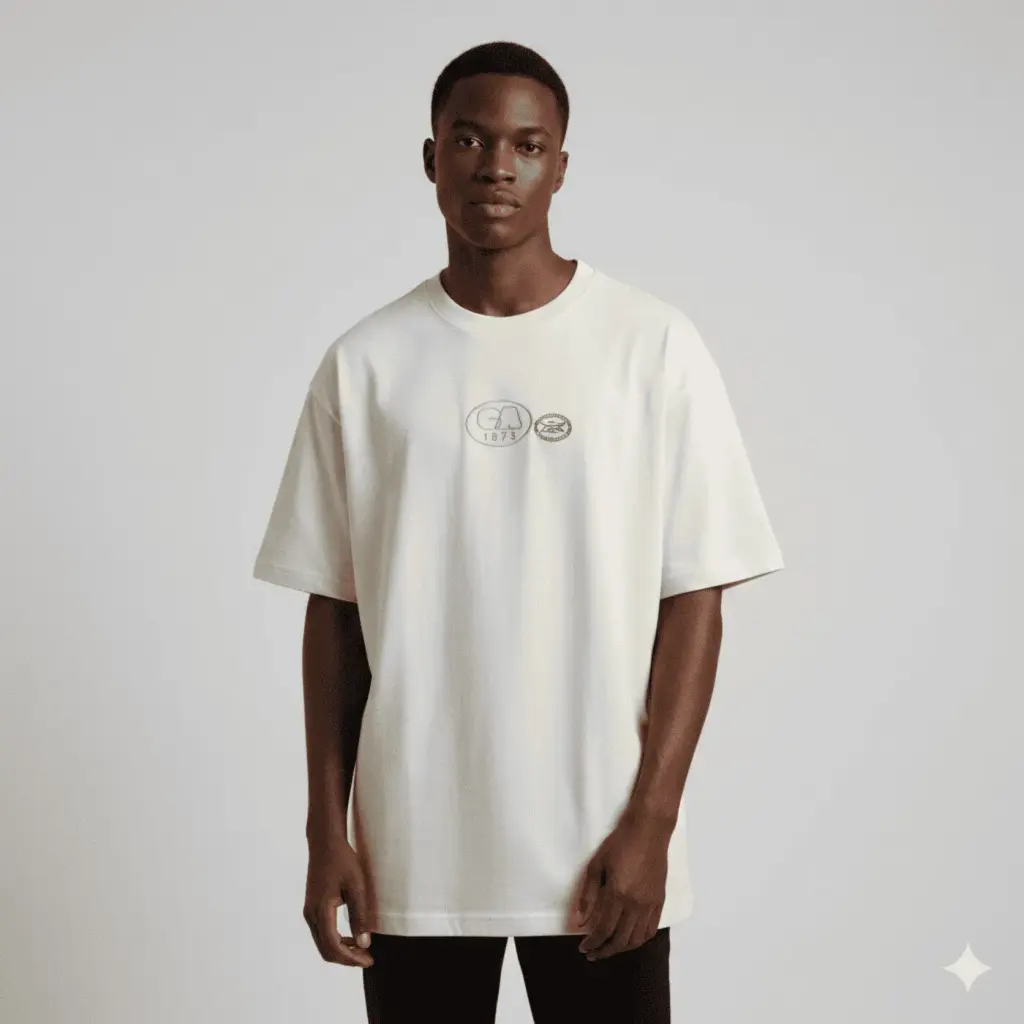 Camiseta Oversized de Algodão com Gráfico Central