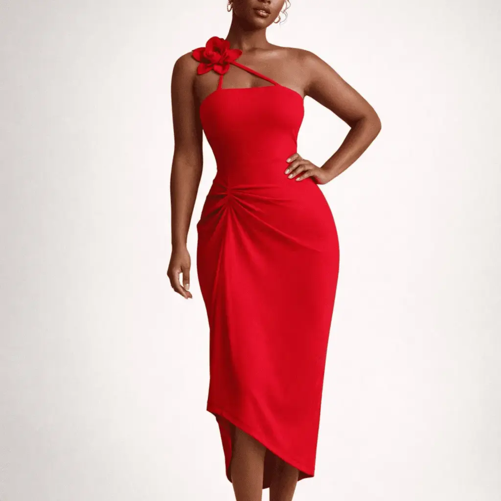 Vestido Midi Scarlet Blossom